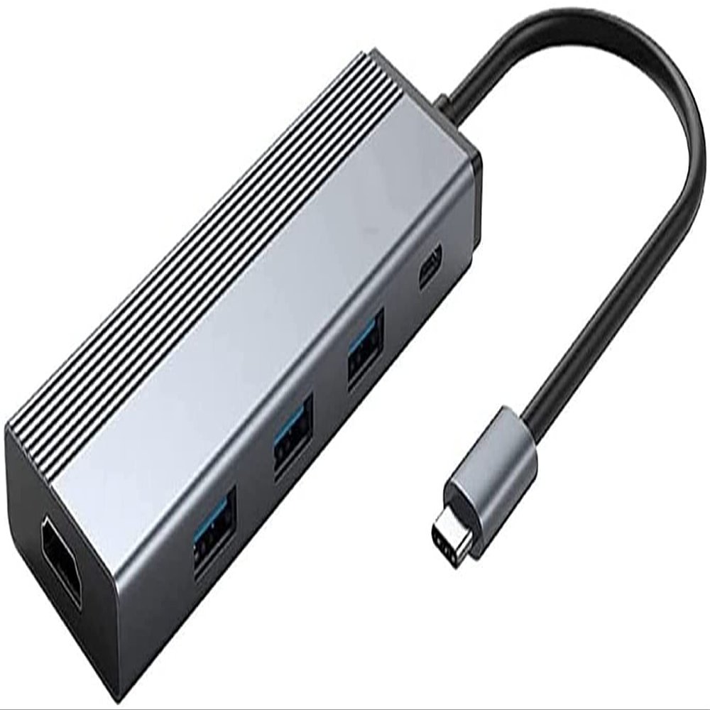 KouRy Docking Station, USB C Adapter 4K HDMI, 5 in 1 USB C Hub MultiPort Adapter Dock with 100W PD Charging, 3 USB 3.0 Ports