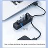 KouRy Docking Station, 4-in-1 USB Docking Station USB 3.0 Hub with Type-C Power Delivery for Laptop, Keyboard, Mouse, Flash Drives, and Mobile HDD (Black) view 2