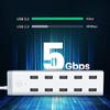 KouRy USB 3.0 Hub,USB Splitter,10 Port USB HUB Splitter 12V / 4A Powered for Laptop, USB Flash Drives, Mobile HDD and More (White) view 2