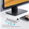 KouRy USB 3.0 Hub,USB Splitter,10 Port USB HUB Splitter 12V / 4A Powered for Laptop, USB Flash Drives, Mobile HDD and More (White) view 4