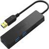 KouRy USB C Hub, 5 in 1 USB Hub Adapter with 3 USB 3.0 Ports, SD/TF Card Reader, USB Splitter for Keyboard, Mouse, Flash Drives (Black) view 1