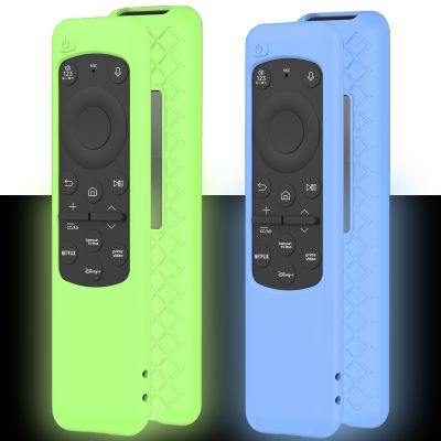 2 Pack Luminous Remote Cover Compatible with Samsung 2023 Solar TV Remote, Shockproof Case for Samsung BN59-01432A BN59-01432J Remote Controller, Lightweight Anti-Slip