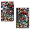Case for Samsung Galaxy Tab S9 Tablet 11 inch 2023 (SM-X710/X716B/X718U), UUcovers Tri-Fold Slim Lightweight Folio Multi-Angle Stand PU Leather Shockproof Cover with Auto Wake/Sleep,Colorful Graffiti view 3