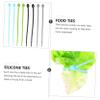 24 Pcs Food Rope Silicone Cable Tie Fastening Wires Ties Vegetable Food Sealing Clip Metal view 3