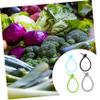 24 Pcs Food Rope Silicone Cable Tie Fastening Wires Ties Vegetable Food Sealing Clip Metal view 4