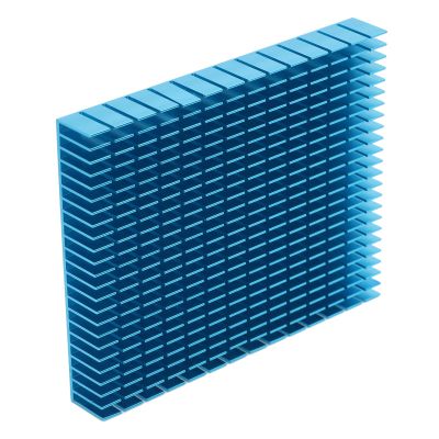 150x120x20mm Aluminium Heat Sink Cooler for CPU Amplifier PCB Quick Cooling, Smart Design, Good Material, Extensive Use, Easy to Install (Blue)