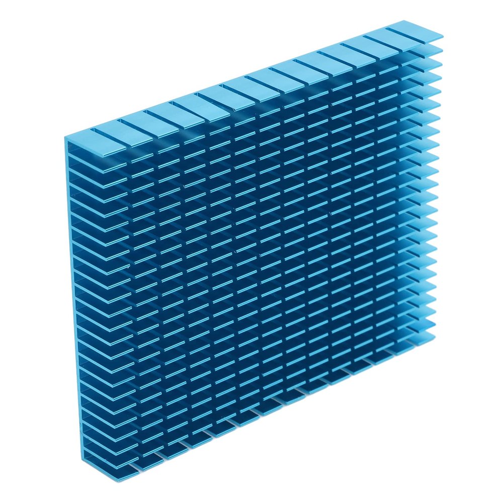 150x120x20mm Aluminium Heat Sink Cooler for CPU Amplifier PCB Quick Cooling, Smart Design, Good Material, Extensive Use, Easy to Install (Blue)