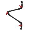 Articulating Arm, 22 Inch Double Ball Head Adjustable Articulating Friction Magic Arm Extension Rod, Magic Arm Camera Mount with 1/4in Screw, for LED Light Phone Camera view 1