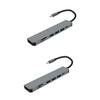DECHOUS 2pcs USB Hub Type-c Adapter Splitter for Laptop Tablet and Phone Supports Pd Fast Charging up to USB Data Transmission up to Design view 1