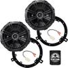 KICKER Dash/Overhead 6.75 Speakers Kit for Jeep Wrangler JK 2018 Upgrade Kit - Pair of DS Series 6 3/4 Inch Coaxial Speakers with Adapters and Harnesses - DSC670, 43DSC6704 view 1