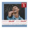 28x28 Mat Bevel Cut for 24x24 Photos - Precut Brittany Blue Square Shaped Photo Mat Board Opening - Acid Free Matte to Protect Your Pictures - Bevel Cut for Family Photos, Pack of 1 Matboard Show Kit view 1