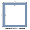 28x28 Mat Bevel Cut for 24x24 Photos - Precut Brittany Blue Square Shaped Photo Mat Board Opening - Acid Free Matte to Protect Your Pictures - Bevel Cut for Family Photos, Pack of 1 Matboard Show Kit view 2