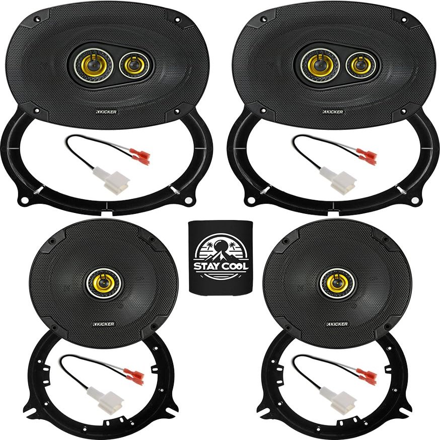 KICKER Front & Rear Door 6x9 & 6.5 Speakers Kit for Nissan Frontier 2022-24 Upgrade Kit - 2 Pairs of CS Series 6x9 and 6 1/2 Inch Speakers with Adapters and Harnesses - 46CSC6934 & 46CSC654