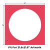 27x27 Mat Bevel Cut for 22x22 Photos - Precut Cardinal Red Circle Shaped Photo Mat Board Opening - Acid Free Matte to Protect Your Pictures - Bevel Cut for Family Photos, Pack of 1 Matboard Show Kit view 2