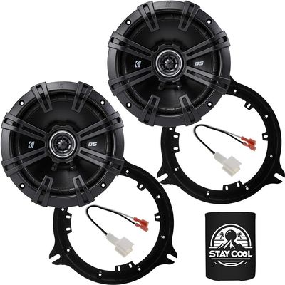 KICKER Rear Door 6.5 Speakers Kit for Nissan Frontier 2005-2024 Upgrade Kit - Pair of DS Series 6 1/2 Inch Coaxial Speakers with Adapters and Harnesses - DSC650, 43DSC6504