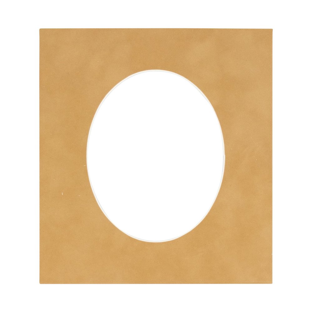 27x36 Mat Bevel Cut for 24x32 Photos - Precut Beige Suede Oval Shaped Photo Mat Board Opening - Acid Free Matte to Protect Your Pictures - Bevel Cut for Family Photos, Pack of 1 Matboard Show Kit With