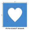 10x10 Mat Bevel Cut for 6x6 Photos - Precut Bay Blue Heart Shaped Photo Mat Board Opening - Acid Free Matte to Protect Your Pictures - Bevel Cut for Family Photos, Pack of 1 Matboard Show Kit With view 2