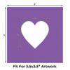 8x8 Mat Bevel Cut for 4x4 Photos - Precut Purple Heart Shaped Photo Mat Board Opening - Acid Free Matte to Protect Your Pictures - Bevel Cut for Family Photos, Pack of 1 Matboard Show Kit With Acid view 2