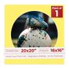 20x20 Mat Bevel Cut for 16x16 Photos - Precut Yellow Circle Shaped Photo Mat Board Opening - Acid Free Matte to Protect Your Pictures - Bevel Cut for Family Photos, Pack of 1 Matboard Show Kit With view 1