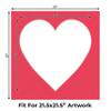 27x27 Mat Bevel Cut for 22x22 Photos - Precut Cardinal Red Heart Shaped Photo Mat Board Opening - Acid Free Matte to Protect Your Pictures - Bevel Cut for Family Photos, Pack of 1 Matboard Show Kit view 2