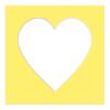 15x15 Mat Bevel Cut for 11x11 Photos - Precut Yellow Heart Shaped Photo Mat Board Opening - Acid Free Matte to Protect Your Pictures - Bevel Cut for Family Photos, Pack of 1 Matboard Show Kit With view 3