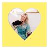 15x15 Mat Bevel Cut for 11x11 Photos - Precut Yellow Heart Shaped Photo Mat Board Opening - Acid Free Matte to Protect Your Pictures - Bevel Cut for Family Photos, Pack of 1 Matboard Show Kit With view 4