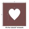 8x8 Mat Bevel Cut for 4x4 Photos - Precut Maroon Heart Shaped Photo Mat Board Opening - Acid Free Matte to Protect Your Pictures - Bevel Cut for Family Photos, Pack of 1 Matboard Show Kit With Acid view 2