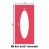 10x20 Mat Bevel Cut for 5x15 Photos - Precut Cardinal Red Oval Shaped Photo Mat Board Opening - Acid Free Matte to Protect Your Pictures - Bevel Cut for Family Photos, Pack of 1 Matboard Show Kit With view 2