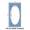 12x24 Mat Bevel Cut for 10x20 Photos - Precut Brittany Blue Oval Shaped Photo Mat Board Opening - Acid Free Matte to Protect Your Pictures - Bevel Cut for Family Photos, Pack of 1 Matboard Show Kit view 2