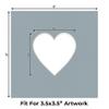 8x8 Mat Bevel Cut for 4x4 Photos - Precut Metallic Silver Heart Shaped Photo Mat Board Opening - Acid Free Matte to Protect Your Pictures - Bevel Cut for Family Photos, Pack of 1 Matboard Show Kit view 2