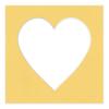 20x20 Mat Bevel Cut for 6x6 Photos - Precut Chamois Yellow Heart Shaped Photo Mat Board Opening - Acid Free Matte to Protect Your Pictures - Bevel Cut for Family Photos, Pack of 1 Matboard Show Kit view 3