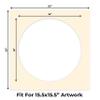 20x20 Mat Bevel Cut for 16x16 Photos - Precut Cream Circle Shaped Photo Mat Board Opening - Acid Free Matte to Protect Your Pictures - Bevel Cut for Family Photos, Pack of 1 Matboard Show Kit With view 2