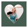 8x8 Mat Bevel Cut for 4x4 Photos - Precut Hunter Green Heart Shaped Photo Mat Board Opening - Acid Free Matte to Protect Your Pictures - Bevel Cut for Family Photos, Pack of 1 Matboard Show Kit With view 4