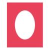 26x34 Mat Bevel Cut for 22x30 Photos - Precut Cardinal Red Oval Shaped Photo Mat Board Opening - Acid Free Matte to Protect Your Pictures - Bevel Cut for Family Photos, Pack of 1 Matboard Show Kit view 3