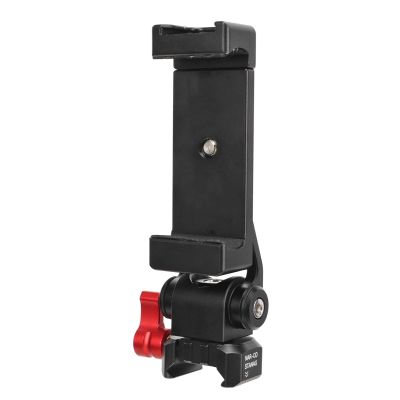 Airshi Phone Holder Cell Phone Clamp Holder Cold Shoe Mount NATO Rail Bracket for Photo Devices
