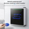 125KHZ ID Metal Access Control Card Reader Wiegand 26 or 34 Format Outdoor Waterproof Tempered Glass Surface Contactless 13.56MHZ NFC Reader (125KHZ Wiegand) view 3