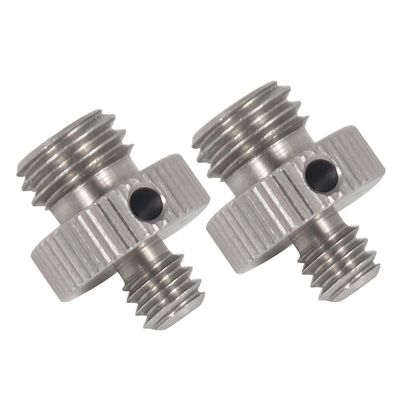 NovelGoal Cameras Screw 1/4'' to M6 M8 M10 Inch Male to Male Tripod Mount Adapter Quick Release Screw for DSLR Motorcycle Rearview Mirrors (2PCS,1 4 to M10)