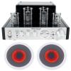 Rockville BluTube Bundle: 70W Tube Amplifier/Home Theater Receiver w/Bluetooth, (2) HC65-LED 6.5 in 500W Peak / 160W RMS Pair in-Ceiling Speakers, 8 Ohm, 60Hz-20kHz, 3-Items view 1