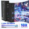 8K USB 3.0 Displayport KVM Switch 2 Monitors 2 Computers 8K@60Hz 4K@144Hz, Dual Monitor Displayport 1.4 KVM Switches with Audio Microphone Output and 3 USB 3.0 Ports, DP Switch for 2 PCs 2 Monitors view 4