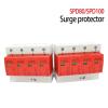 1Pcs Surge Protector AC SPD80/100 Device Arrester Power Switch Individual Module 4P 40KA-80KA 60KA-100KA (Size : 4P 385V AC, Color : 60-100KA(Red)) view 2