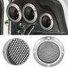 Unifizz Car Mesh Trim Round Subwoofer Grille Horn Protective Guard Silver Tone Car Auto Stereo Accessory for 2 Speaker Grille Cover view 2