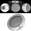 Unifizz Car Mesh Trim Round Subwoofer Grille Horn Protective Guard Silver Tone Car Auto Stereo Accessory for 2 Speaker Grille Cover view 4