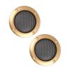 Unifizz Car 2pcs Cover 2.5" Mesh Protector Car Speaker Cover Gold Tone Woofer Subwoofer Grill view 1
