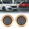 Unifizz Car 2pcs Cover 2.5" Mesh Protector Car Speaker Cover Gold Tone Woofer Subwoofer Grill view 2