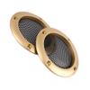 Unifizz Car 2pcs Cover 2.5" Mesh Protector Car Speaker Cover Gold Tone Woofer Subwoofer Grill view 3