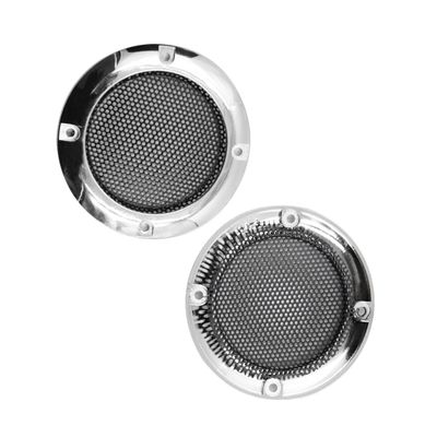Unifizz 2pcs Car Audio Woofer 2 Inch Silver Tone Subwoofer Mesh Cover Protector Grill