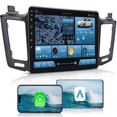 Car Stereo Radio for Toyota RAV4 2013-2018 - Wireless Carplay and Android Auto GPS Navigation - (4GB+32GB) Head Unit 10.1 inch Touchscreen 1280 * 800 Bluetooth Backup Camera RDS FM SWC 5GWiFi
