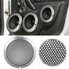 Unifizz Car 2pcs Car Auto Stereo Accessory 8 Speaker Grille Cover Mesh Trim Round Subwoofer Grille Horn Protective Guard Silver Tone view 2