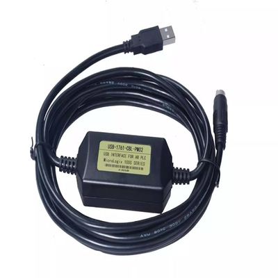 Suitable for USB-1761-CBL-PM02 PLC Programming Cable 1000 1200 1500 Series Programming Cable Black : 3m