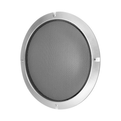 Unifizz Car 8 Speaker Auto Stereo Accessory Grille Cover Mesh Trim Round Subwoofer Grille Horn Protective Guard Silver Tone